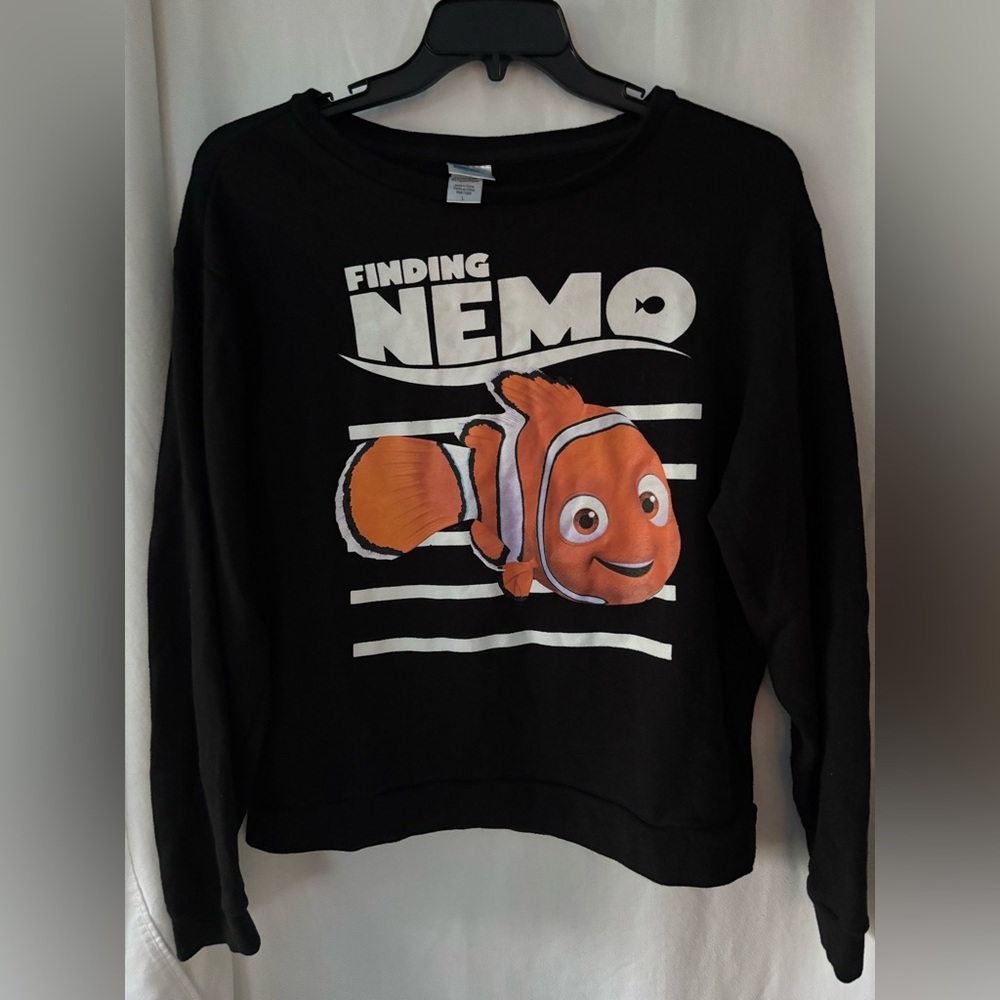 Disney Pixar‎ Finding Nemo Black Sweatshirt Size Large Women’s